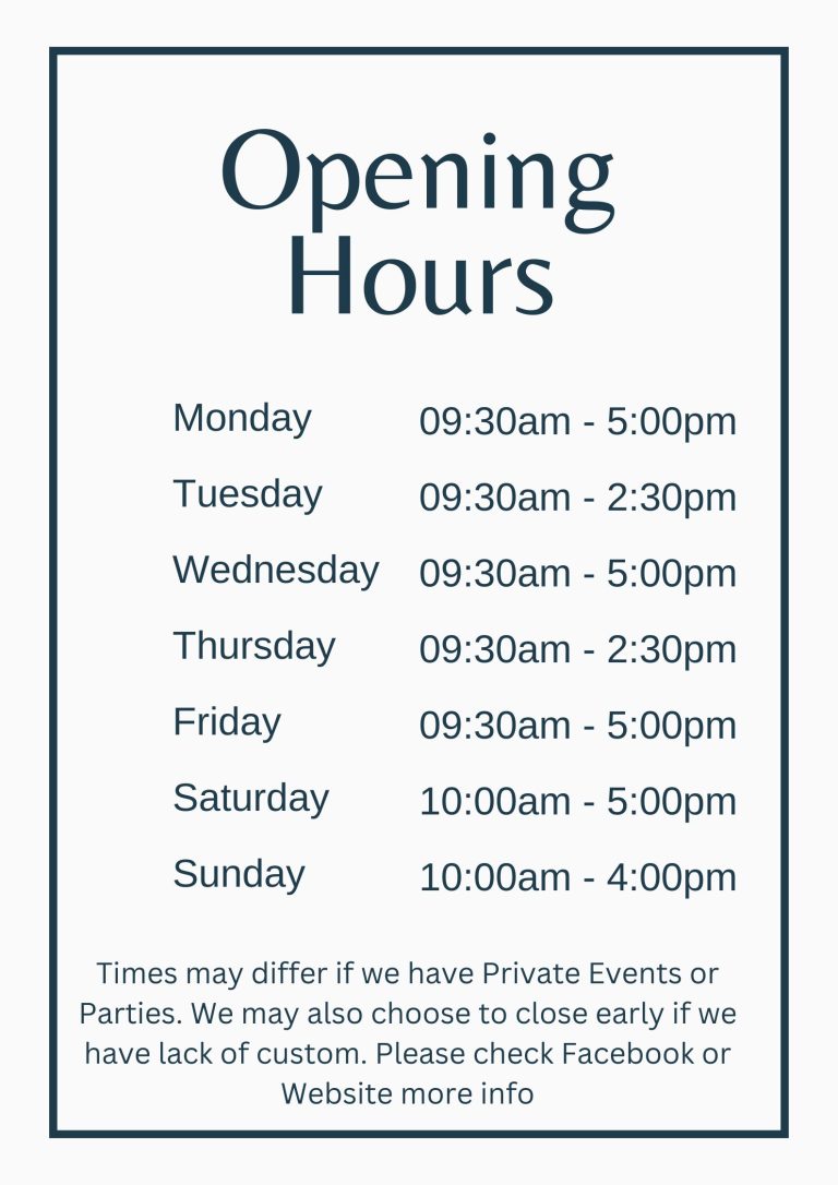 930 opening times
